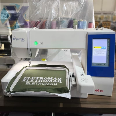 Maquina de Bordado Profissional Elna 830 Revisada + Coleção de Bordados