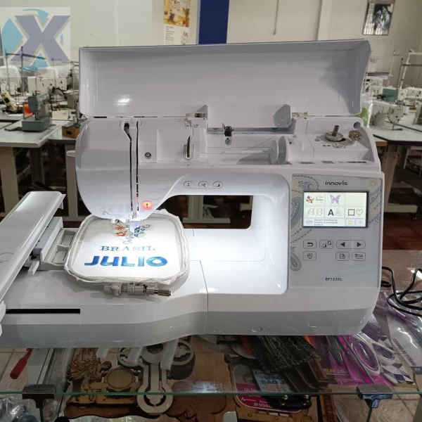 Maquina de Bordado Profissional Brother BP1530L Completa + Coleção Bordados