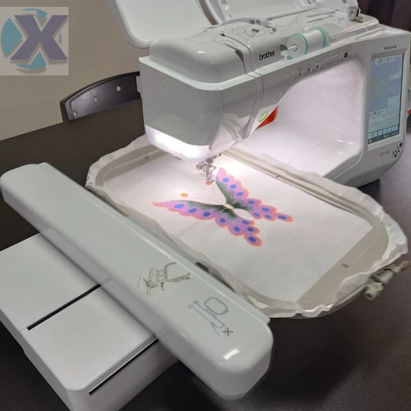 Maquina de Bordado Profissional Brother BP2150 Completa + Coleção de Bordado