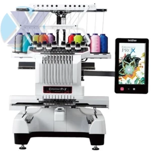 Maquina de Bordado Profissional Brother 10 Agulhas PR1055X + Coleção de Bordados