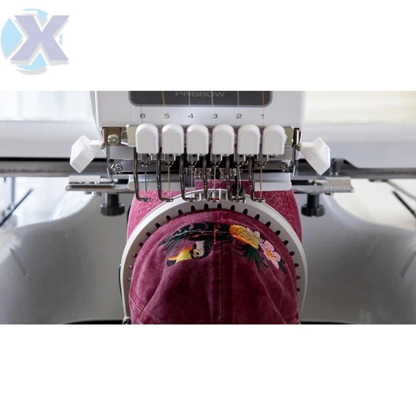 Maquina de Bordado Profissional Brother 06 Agulhas PR680W + Kit Boné