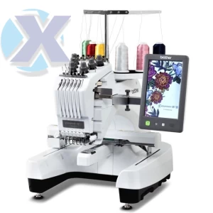 Maquina de Bordado Profissional Brother 06 Agulhas PR680W + Coleção de Bordados