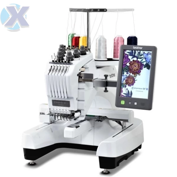 Maquina de Bordado Profissional Brother 06 Agulhas PR680W + Coleção de Bordados