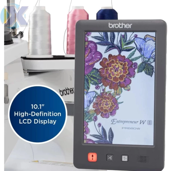 Maquina de Bordado Profissional Brother 06 Agulhas PR680W + Kit Boné