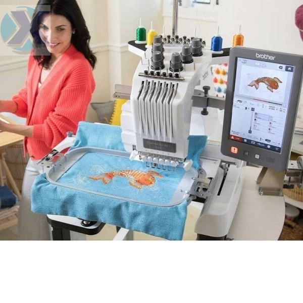 Maquina de Bordado Profissional Brother 06 Agulhas PR680W + Kit Boné