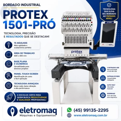 Maquina de Bordado Industrial 15 Agulhas 600x400mm Completa + Kit Boné