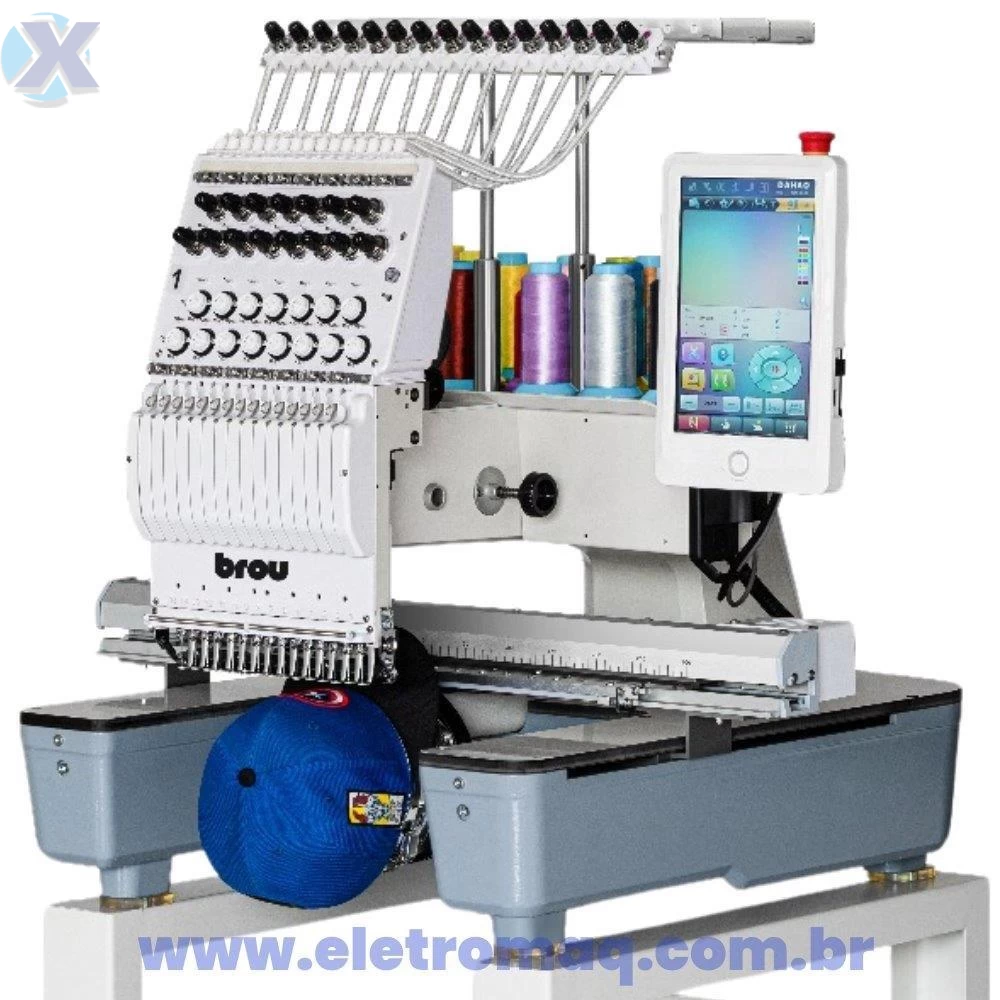 Maquina de Bordado Industrial 15 Agulhas Completa + Kit Boné