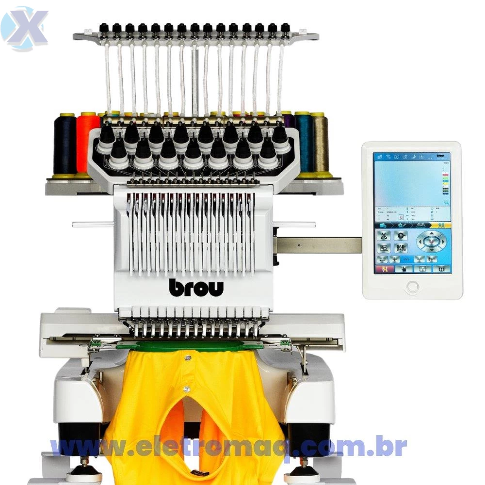 Maquina de Bordado Industrial 15 Agulhas Completa + Kit Boné