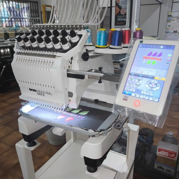 Maquina de Bordado Industrial 15 Agulhas Completa + Kit Boné