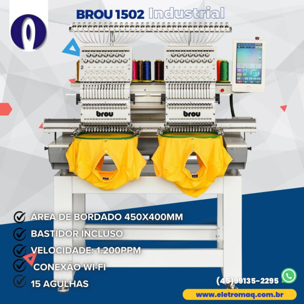 Bordadeira Industrial 15ag 02 Cabeças + Kit Boné