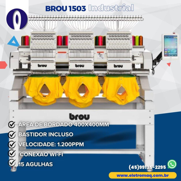Bordadeira Industrial 15ag 03 Cabeças + Kit Boné