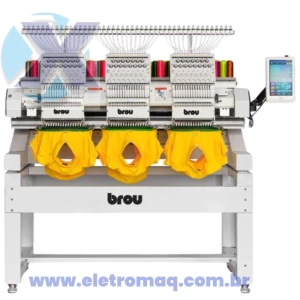 Maquina de Bordado Industrial 03 Cabeças 15 Agulhas c/ Kit Boné + Coleção de Bordados