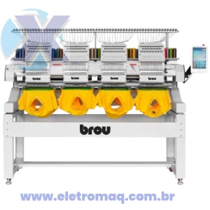 Maquina de Bordado Industrial 04 Cabeças 15 Agulhas c/ Kit Boné + Coleção de Bordados