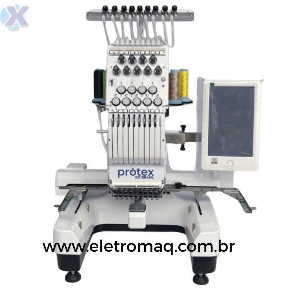 Maquina de Bordado Industrial 09 Agulhas Compacta + Coleção de Bordados