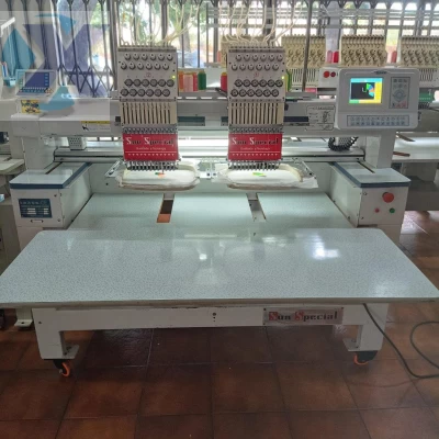 Maquina de Bordado Industrial 02 Cabeças 12 Agulhas + Coleção de Bordados