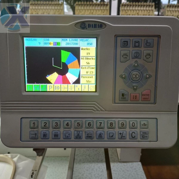 Maquina de Bordado Industrial 02 Cabeças 12 Agulhas + Coleção de Bordados