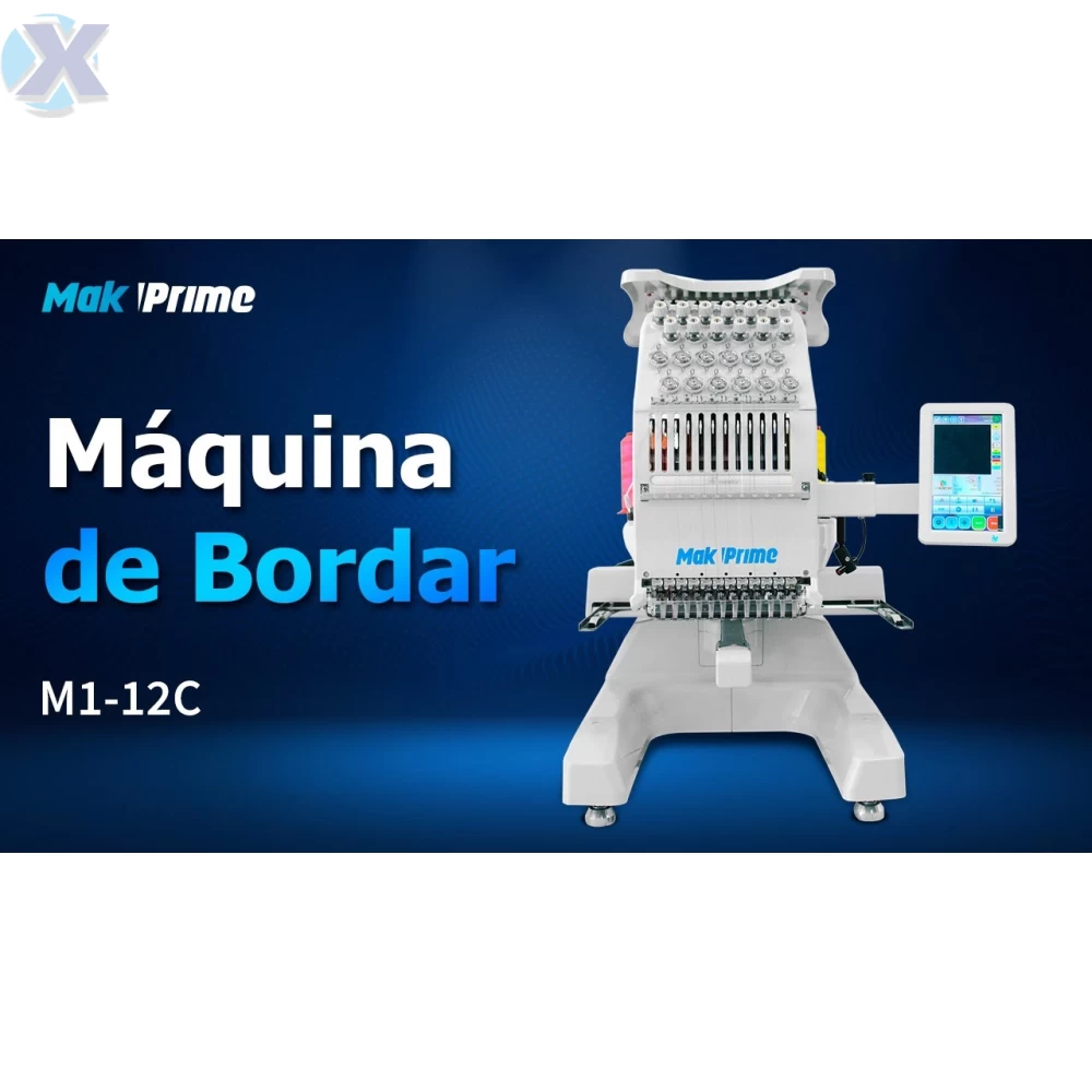 Maquina de Bordado Industrial 12 Agulhas Completa + Coleção de Bordados