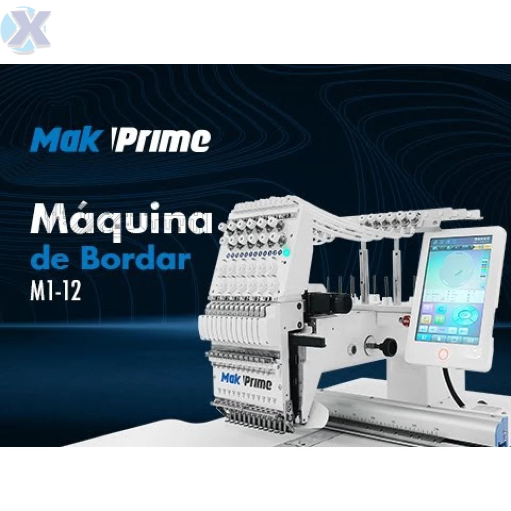 Maquina de Bordado Industrial 12 Agulhas Completa + Coleção de Bordados