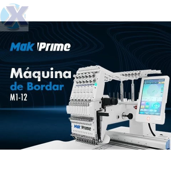 Maquina de Bordado Industrial 12 Agulhas Completa + Coleção de Bordados