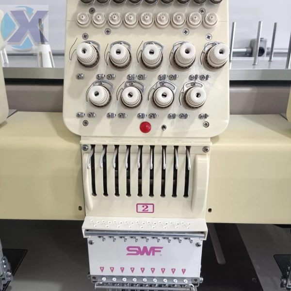 Maquina de Bordado Industrial 08 Cabeças 09 Agulhas SWF + Coleção de Bordados