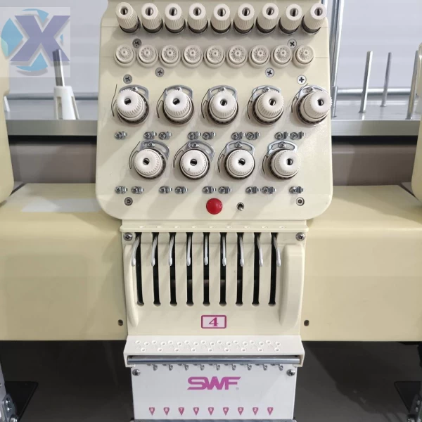 Maquina de Bordado Industrial 08 Cabeças 09 Agulhas SWF + Coleção de Bordados