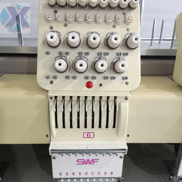 Maquina de Bordado Industrial 08 Cabeças 09 Agulhas SWF + Coleção de Bordados