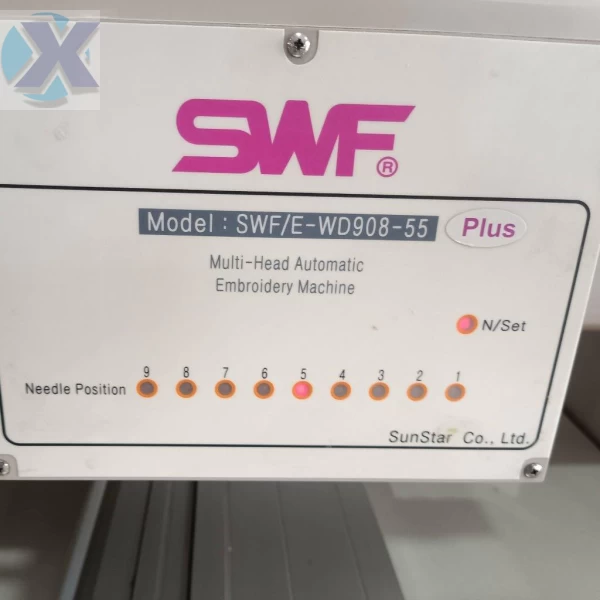 Maquina de Bordado Industrial 08 Cabeças 09 Agulhas SWF + Coleção de Bordados