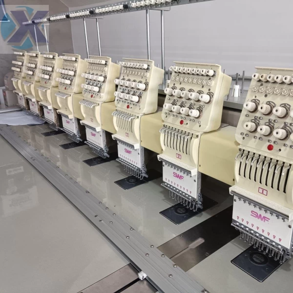 Maquina de Bordado Industrial 08 Cabeças 09 Agulhas SWF + Coleção de Bordados