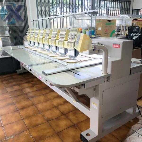 Maquina de Bordado Industrial 08 Cabeças 09 Agulhas SWF + Coleção de Bordados