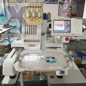 Maquina de Bordado Profissional 06 Agulhas SWF-MA6 + Coleção de Bordados