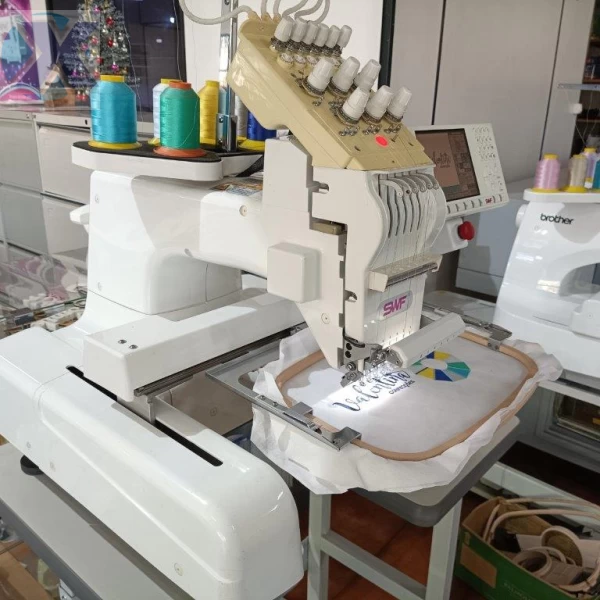 Maquina de Bordado Profissional 06 Agulhas SWF-MA6 + Coleção de Bordados