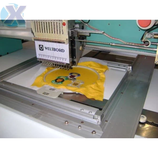 Maquina de Bordado Industrial 12 Agulhas Área 700 x 500m + Coleção de Bordados