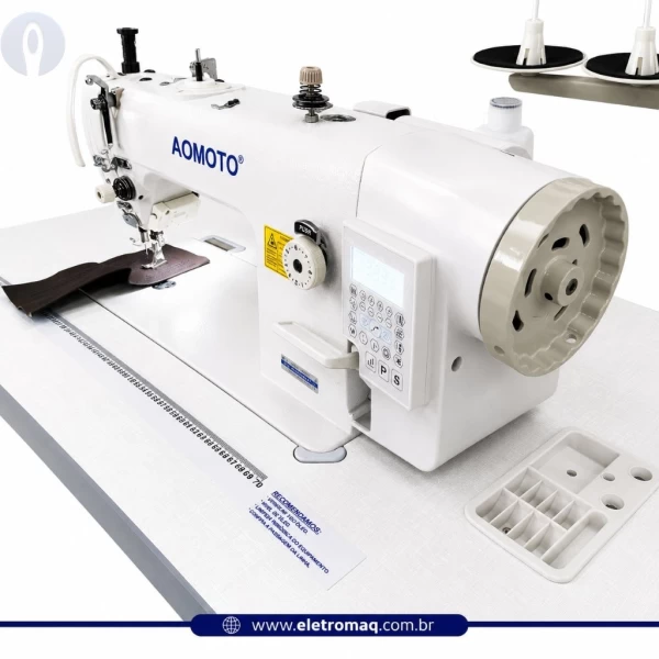 Maquina Costura Reta Transporte Duplo Eletrônica Aomoto GC-5318-D4
