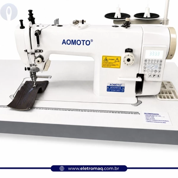Maquina Costura Reta Transporte Duplo Eletrônica Aomoto GC-5318-D4