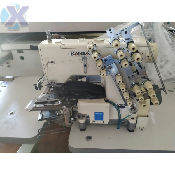 Maquina de Cos Industrial Eletrônica 12 Agulhas c/ Guilhotina e Falha Ponto