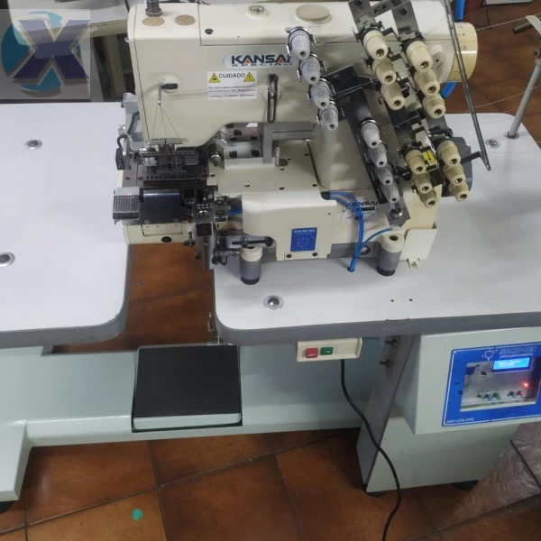 Maquina de Cos Industrial Eletrônica 12 Agulhas c/ Guilhotina e Falha Ponto