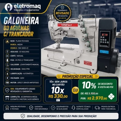 Maquina Galoneira Industrial Motor Direct Driver Nissew Semi-Nova