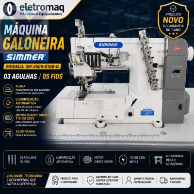 Maquina Galoneira Industrial Motor Direct Driver Simmer SM-3500-01GB-D