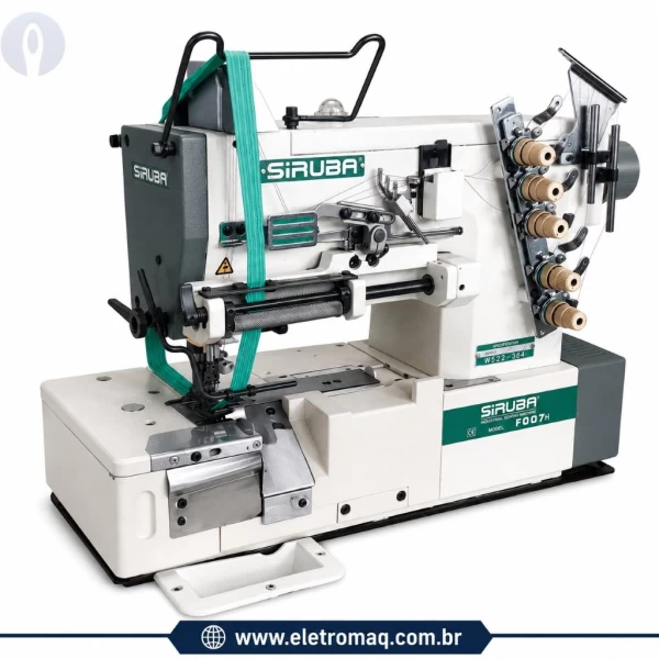 Maquina Galoneira Industrial Siruba BT p/ Pregar Elástico Revisada