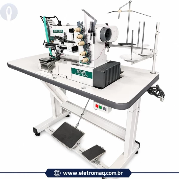 Maquina Galoneira Industrial Siruba BT p/ Pregar Elástico Revisada