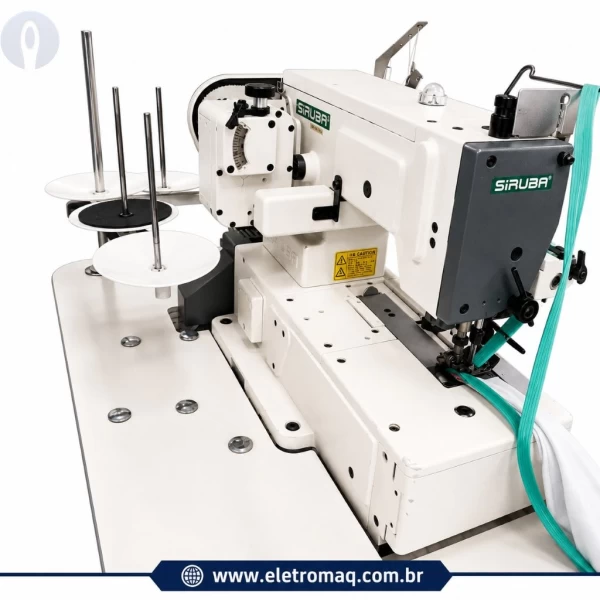 Maquina Galoneira Industrial Siruba BT p/ Pregar Elástico Revisada