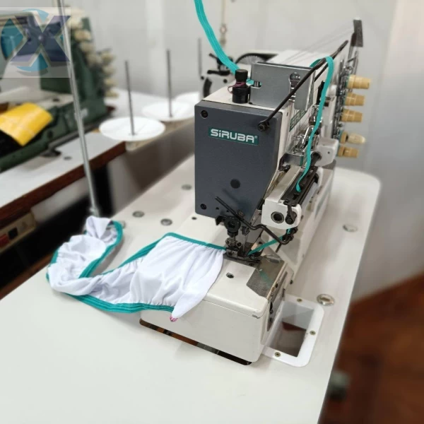 Maquina Galoneira Industrial Siruba BT p/ Pregar Elástico Revisada