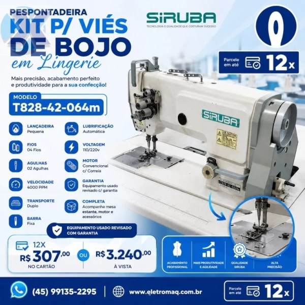 Maquina Pespontadeira Industrial P/ Lingerie Siruba Revisada