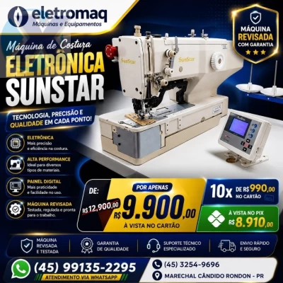 Maquina Caseadeira Industrial Eletrônica SunStar BH3000 Completa Revisada