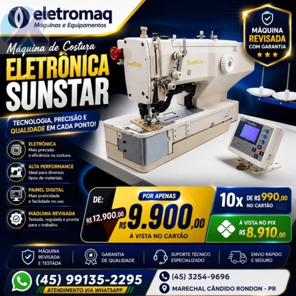 Maquina Caseadeira Industrial Eletrônica SunStar BH3000 Completa Revisada