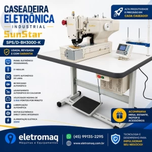 Maquina Caseadeira Industrial Eletrônica SunStar BH3000 Completa Revisada