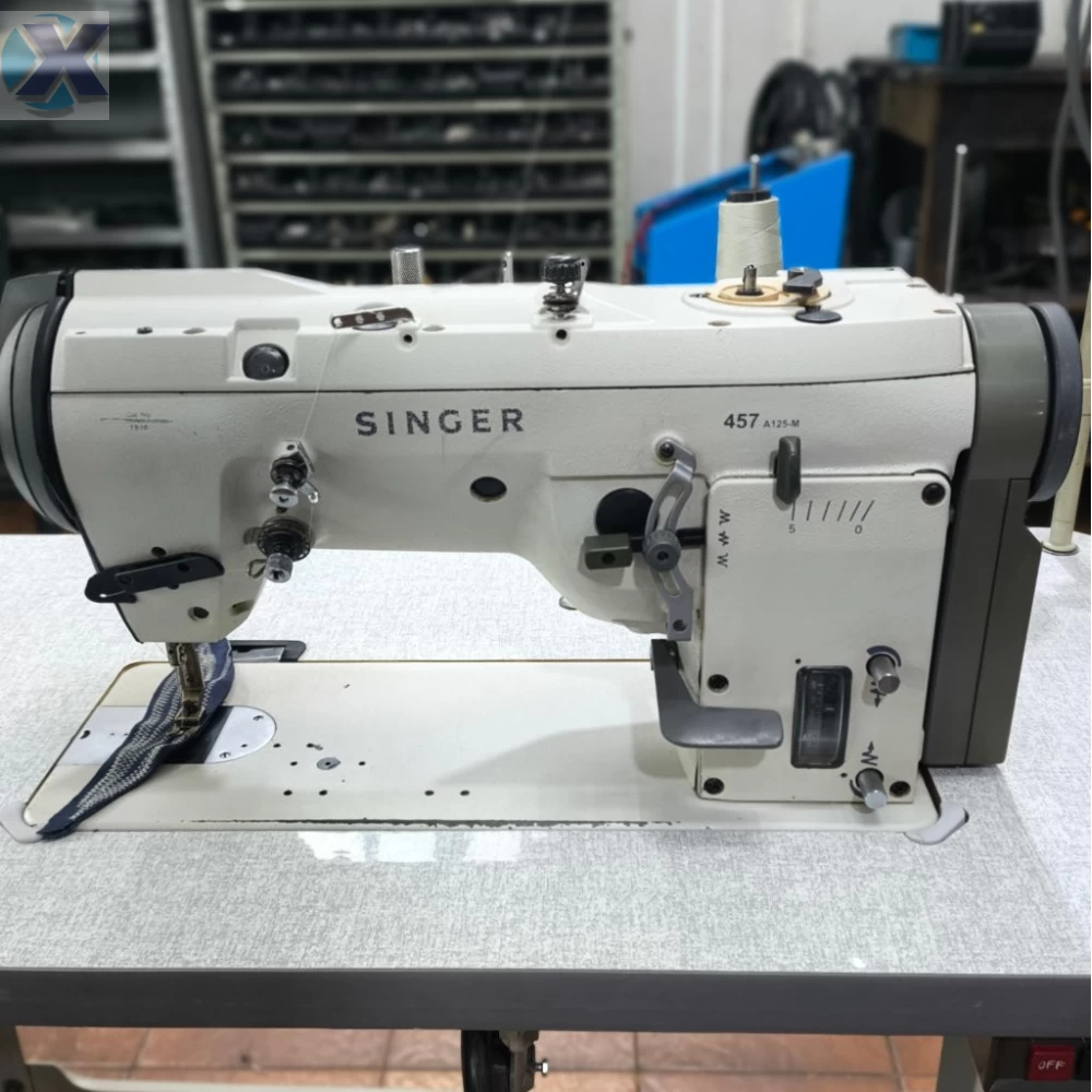 Maquina ZigZag Industrial de Alta Rotação Singer Completa e Revisada