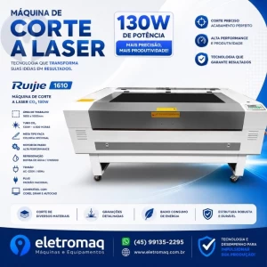Maquina Laser Co2 Para Corte e Gravação 130W 1600 x 1000mm - Completa