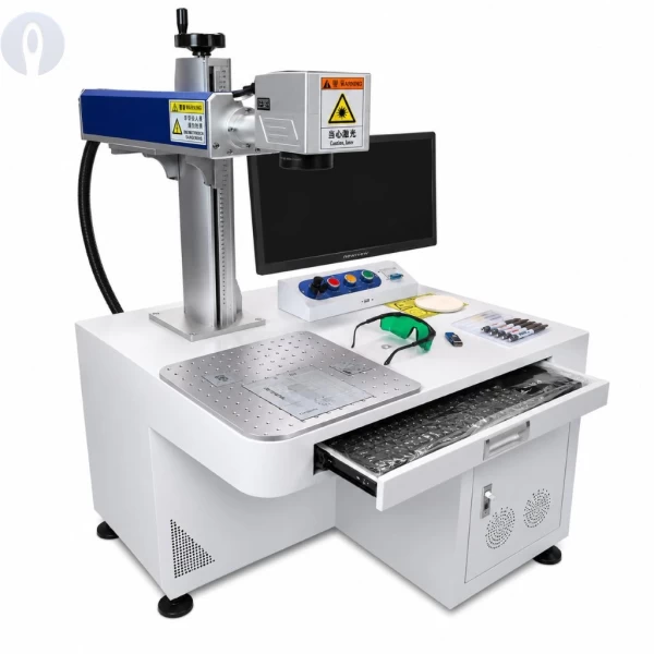 Fiber Laser Para Gravação Metal c/ Bancada 200x200mm Potencia Completa 50w