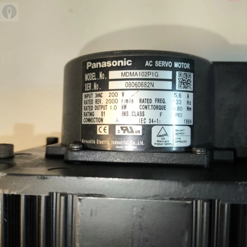 Motor Servo AC Para Maquina de Bordado Panasonic Modelo MDMA102P1G